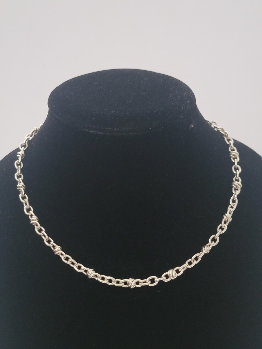Sterling Silver 925 Italy Fancy Link Necklace